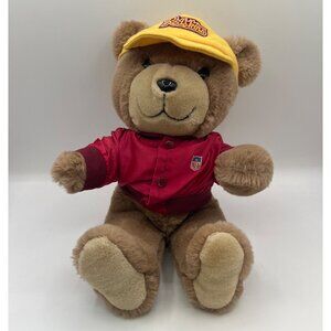 Vintage 80s Trudy NFL Washington Redskins Brown Bear 14” Plush Stuffed Animal